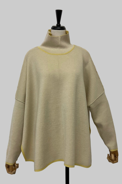 ［予約］＜10%OFF＞リバーシブルポンチョフウプルオーバー (新色イエロー）