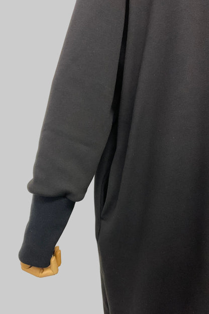 〈50%OFF〉ハーフZIPパーカーワンピース