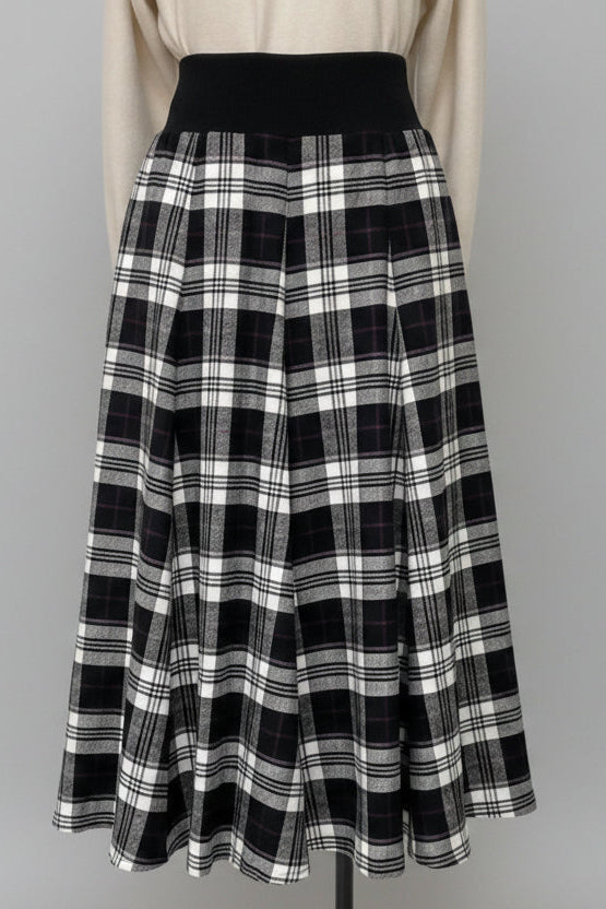 モールチェックスカート （新色ブラック）