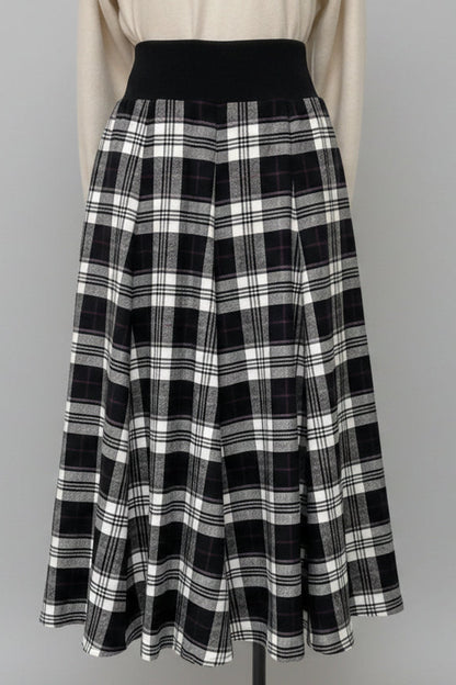 モールチェックスカート （新色ブラック）