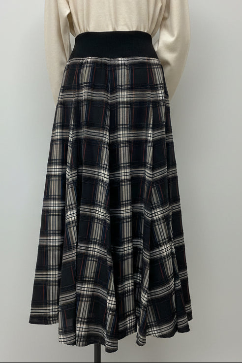 モールチェックスカート （新色ブラック）