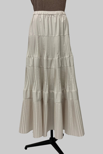 ［再入荷］プリーツティアードスカート