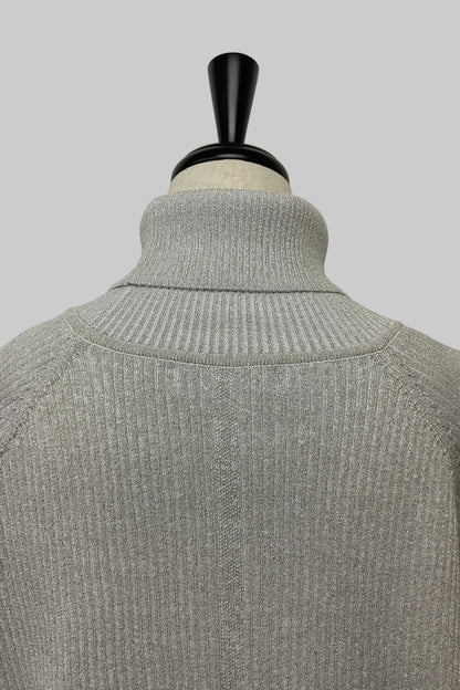 〈10%OFF〉ストレッチラメタートルニット