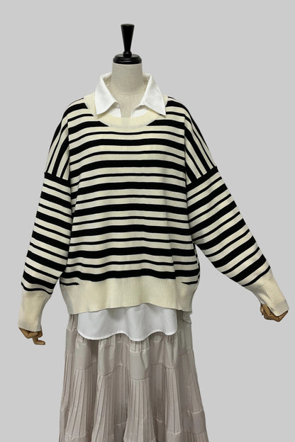 [予約] ユルニットセットレイヤードプルオーバー