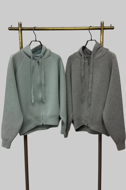 ニットZIPパーカー