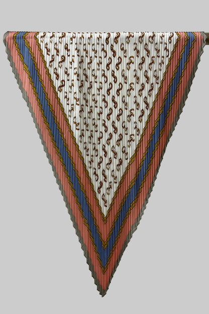 プリーツスカーフ幾何柄