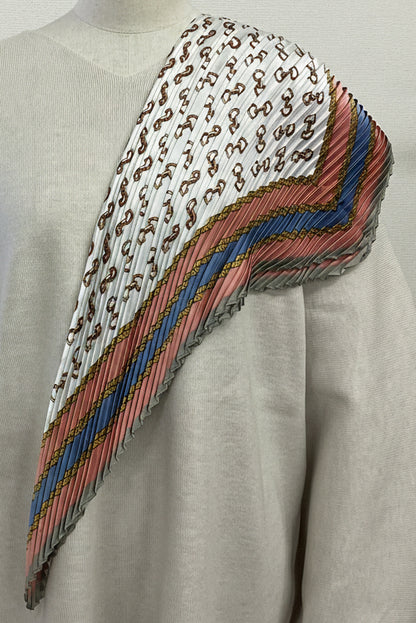 プリーツスカーフ幾何柄