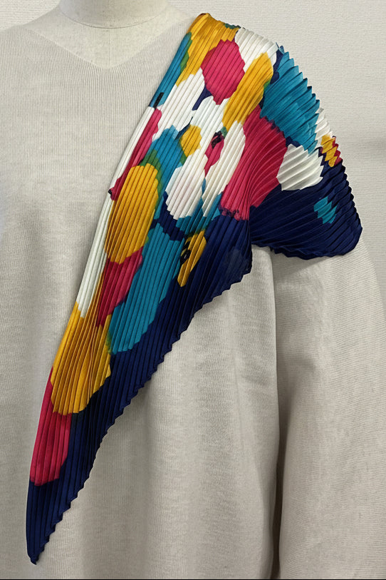 プリーツスカーフ水彩