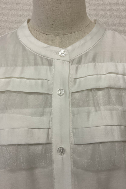 チュールフリルブラウス