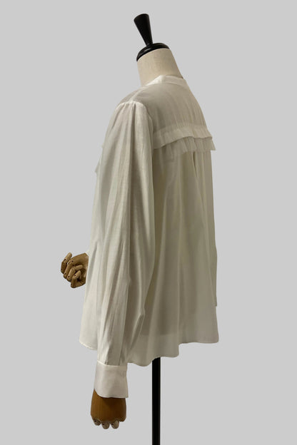 チュールフリルブラウス