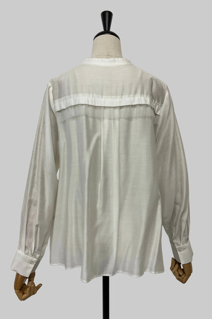 チュールフリルブラウス