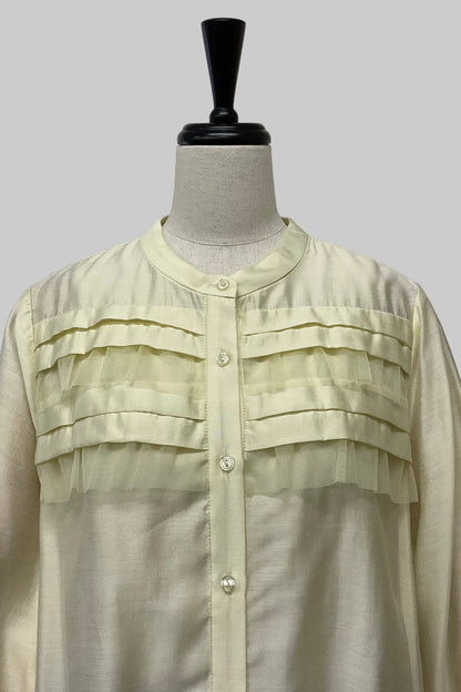 チュールフリルブラウス