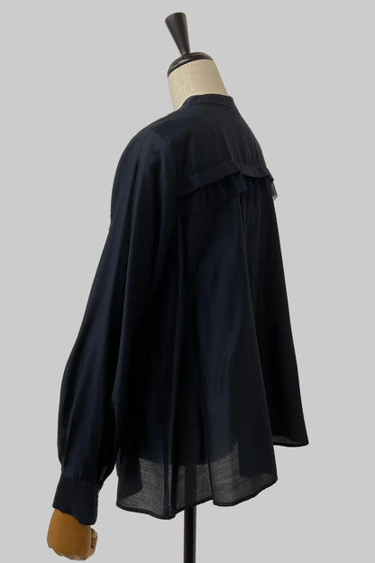 チュールフリルブラウス