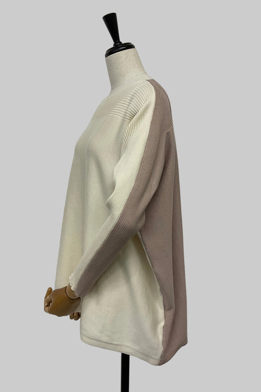 バイカラーニット