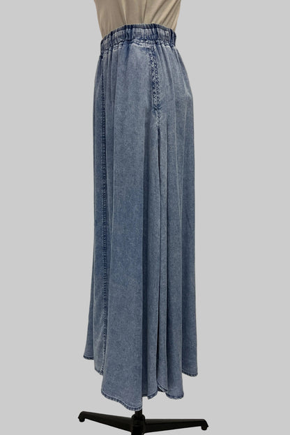 パウダーシルクデニムスカート