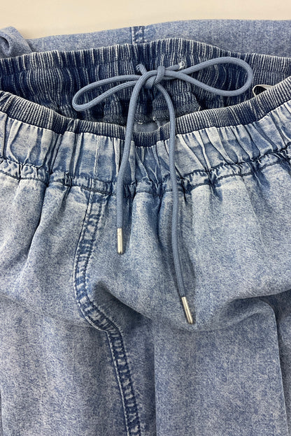 パウダーシルクデニムスカート