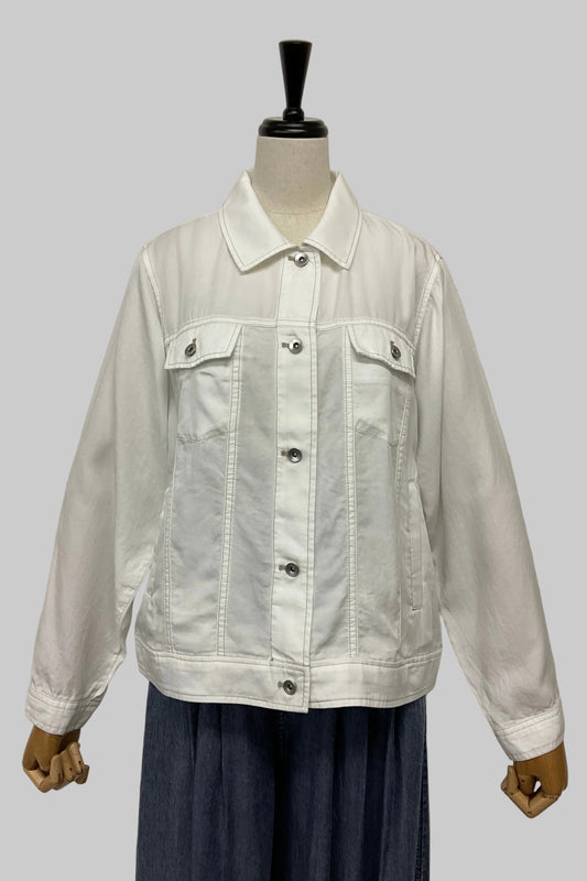 パウダーシルクデニムシャツジャケット