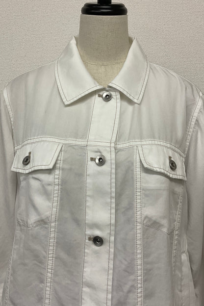 パウダーシルクデニムシャツジャケット