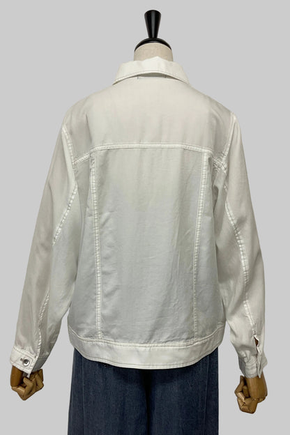 パウダーシルクデニムシャツジャケット