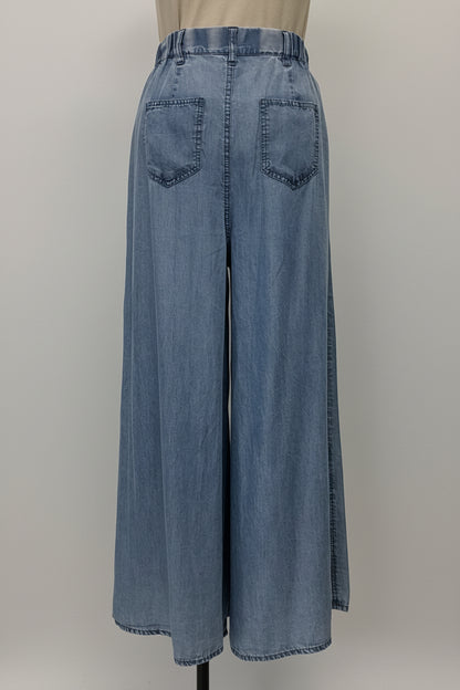 パウダーシルクデニムワイドパンツ