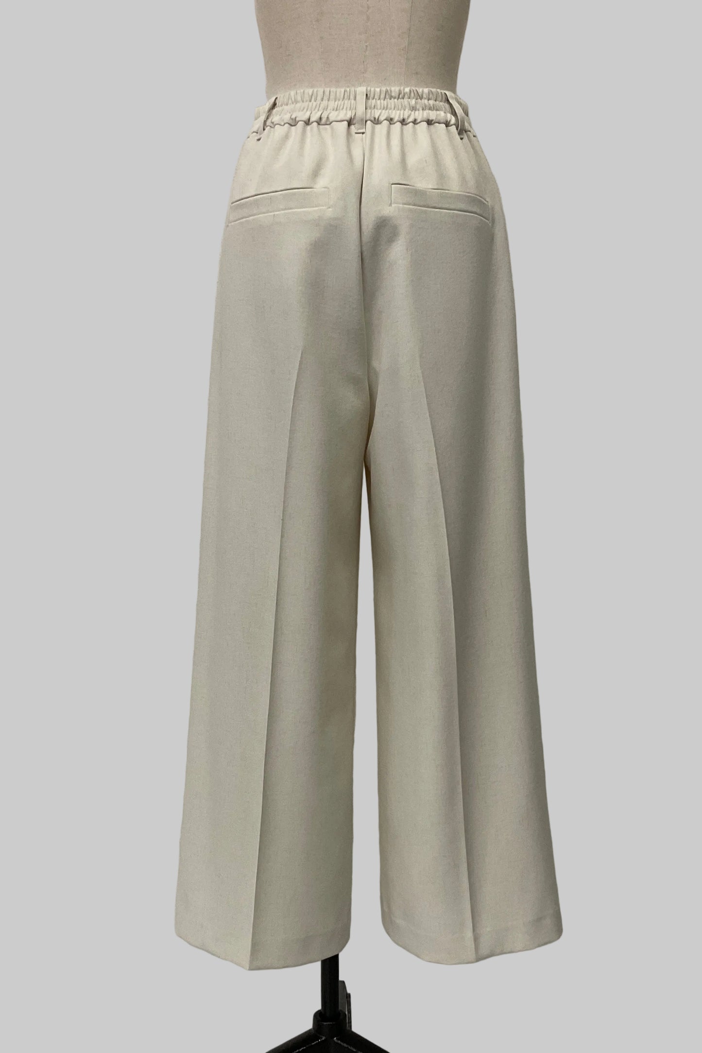 リネン混ワイドパンツ