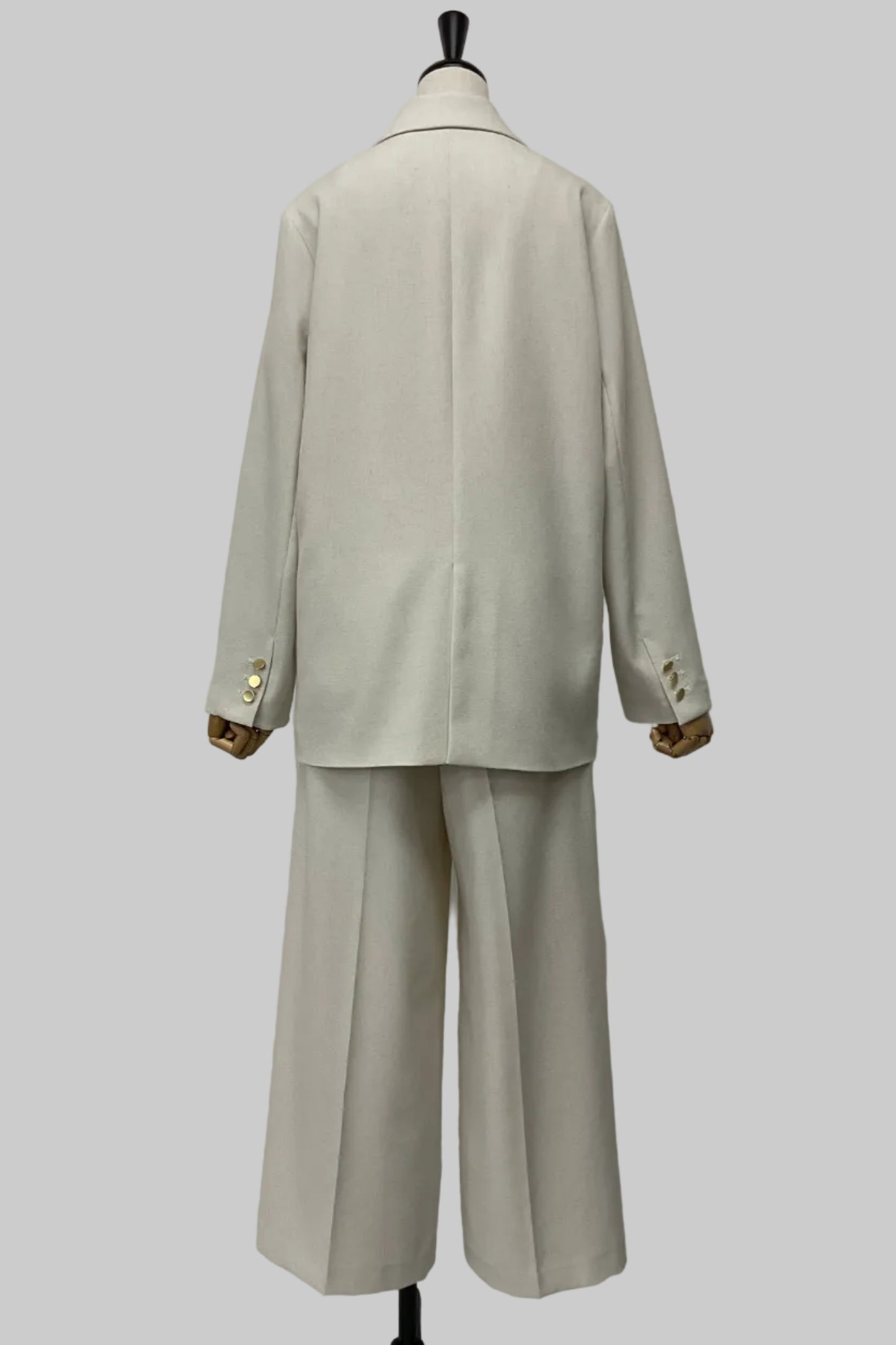 リネン混ダブルジャケット