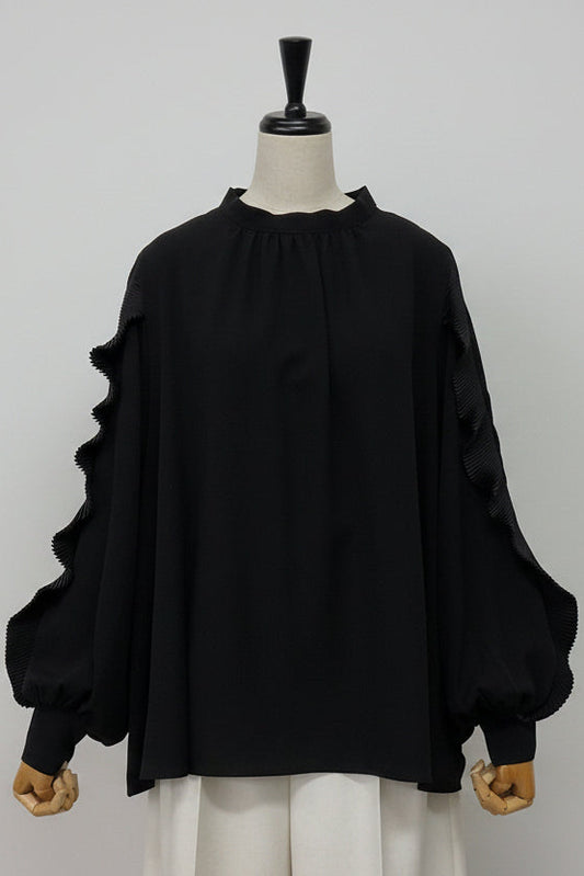 袖プリーツ2WAYブラウス