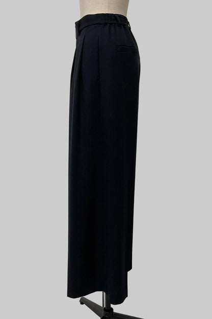 リネン混ワイドパンツ