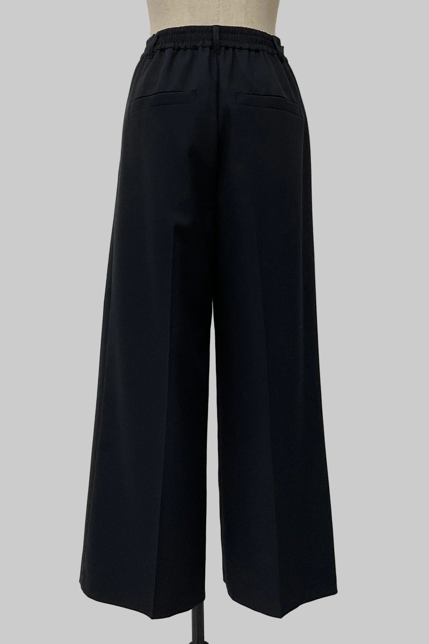 リネン混ワイドパンツ