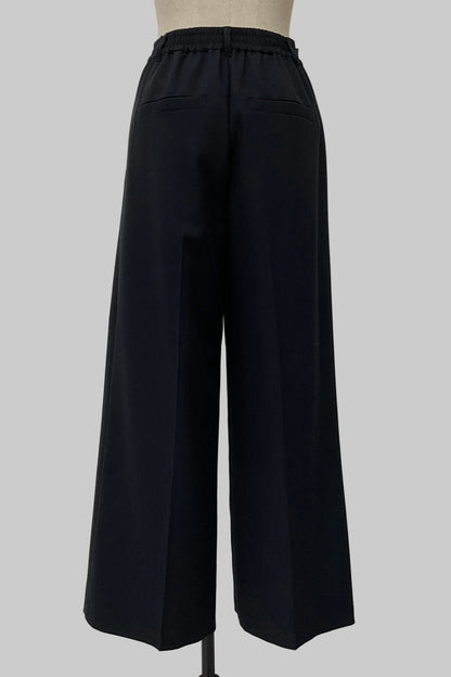 リネン混ワイドパンツ