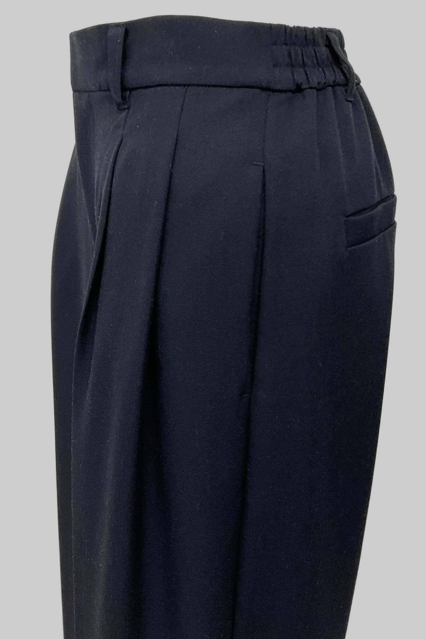 リネン混ワイドパンツ