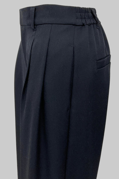 リネン混ワイドパンツ