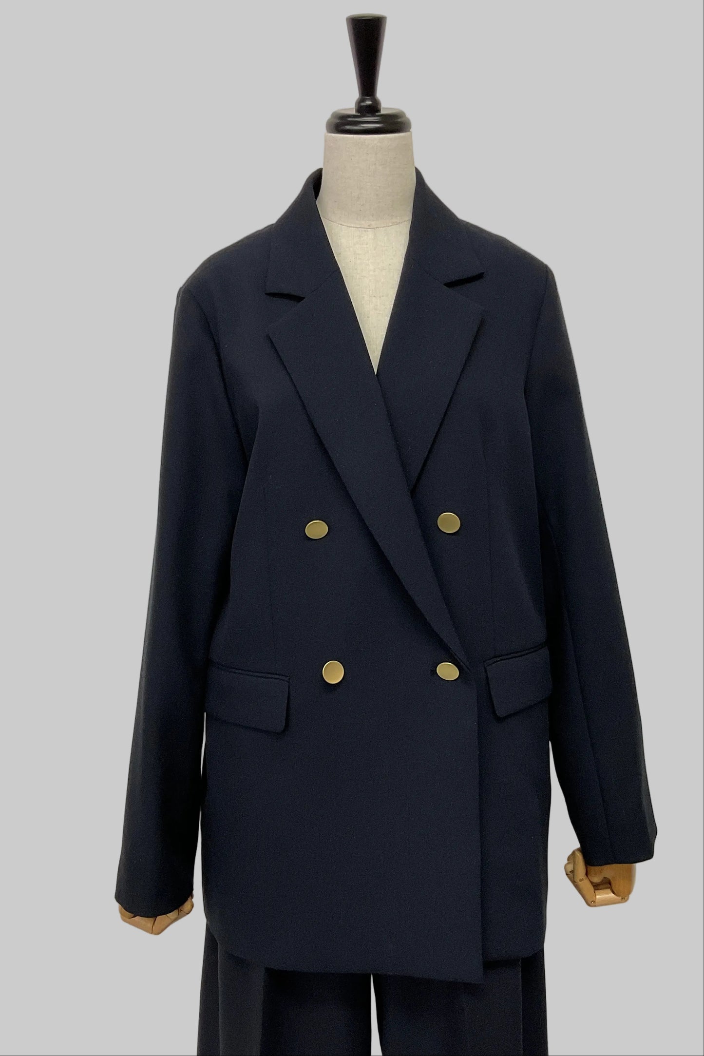 リネン混ダブルジャケット