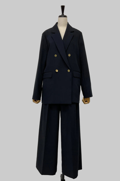 リネン混ダブルジャケット