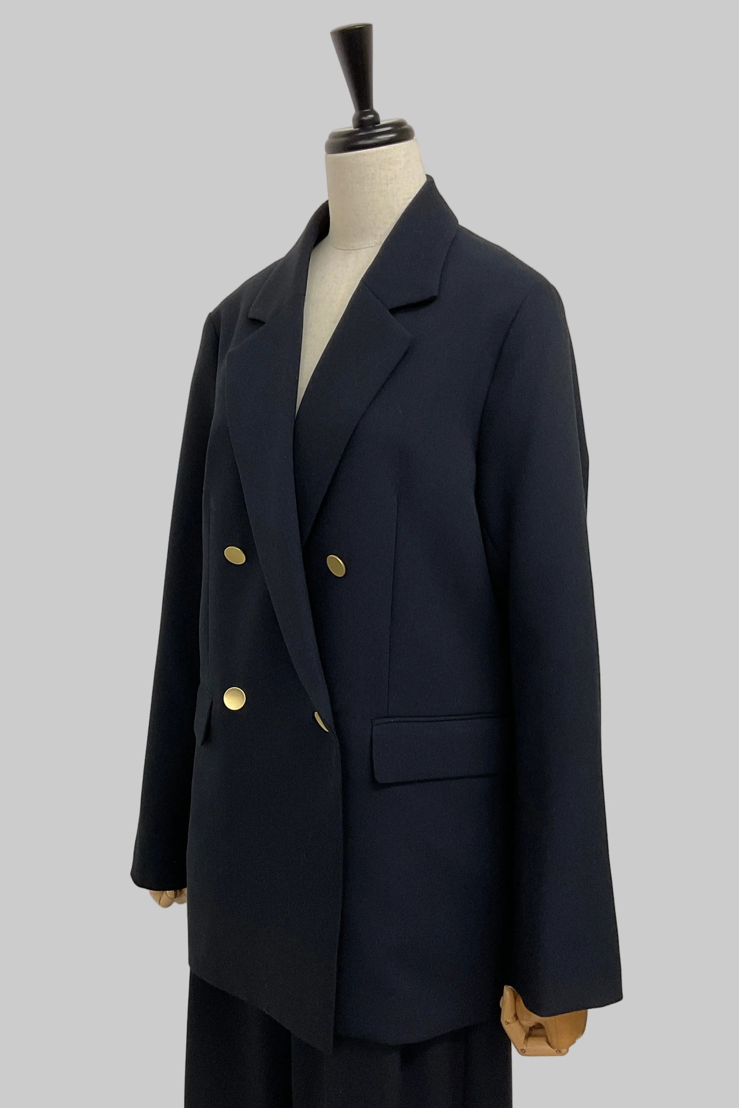 リネン混ダブルジャケット