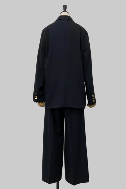 リネン混ダブルジャケット