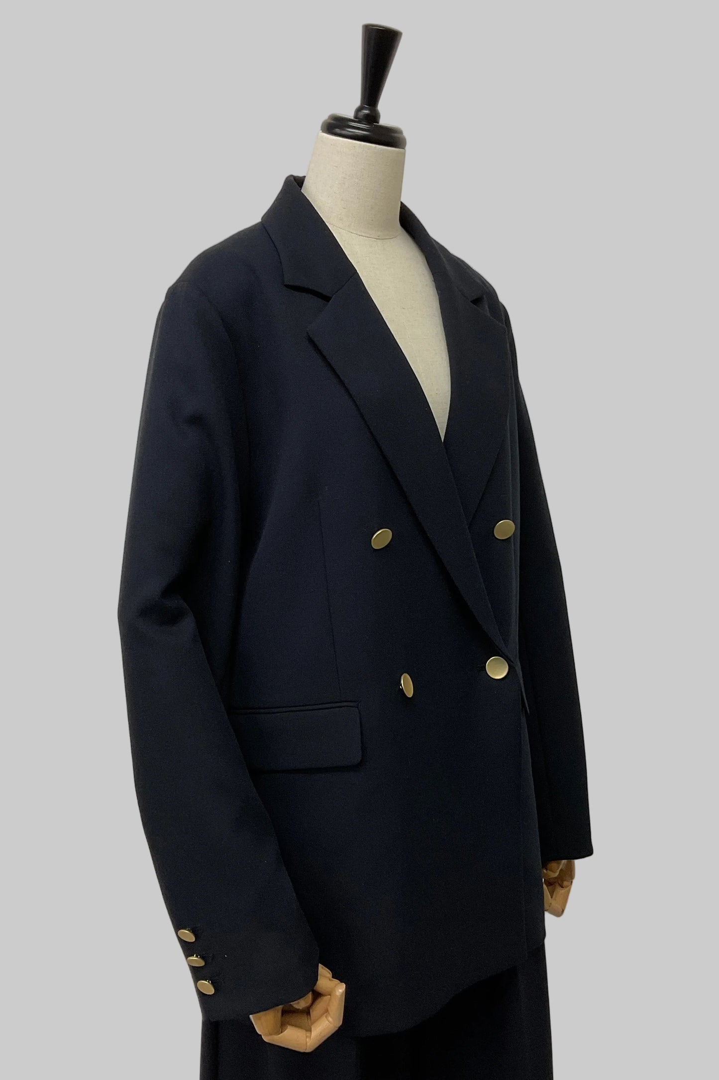 リネン混ダブルジャケット