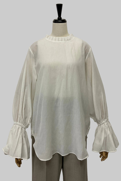 〈30%OFF〉キャンディスリーブセミシアーブラウス