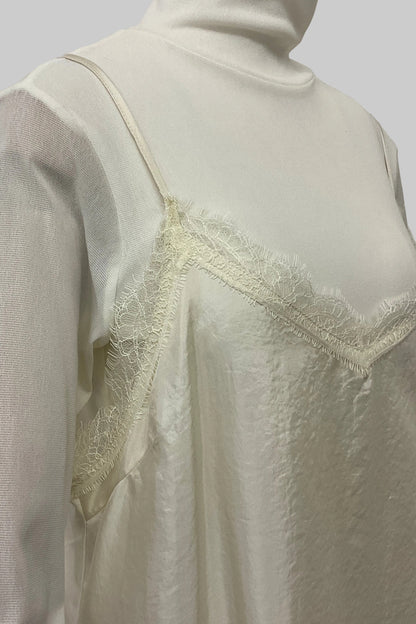 レースアシメヘムキャミソール