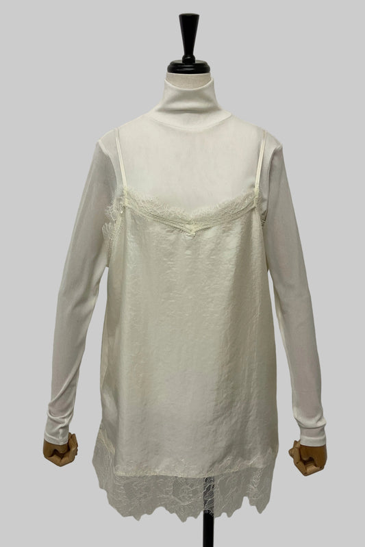 レースヘムキャミソール