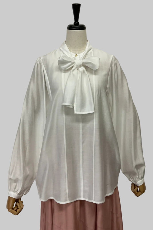 2WAYシルキーボウタイブラウス