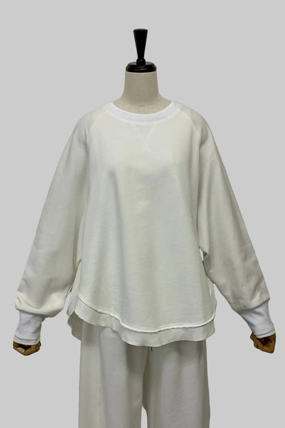 裏毛レイヤード風プルオーバー