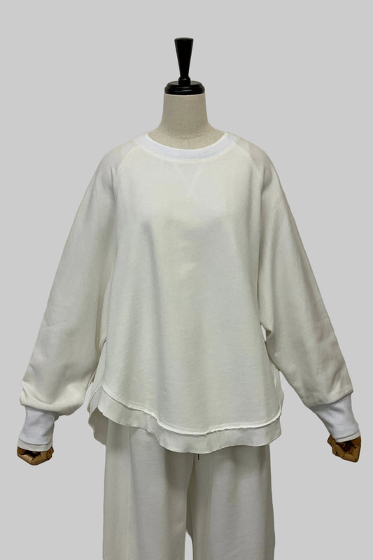 裏毛レイヤード風プルオーバー