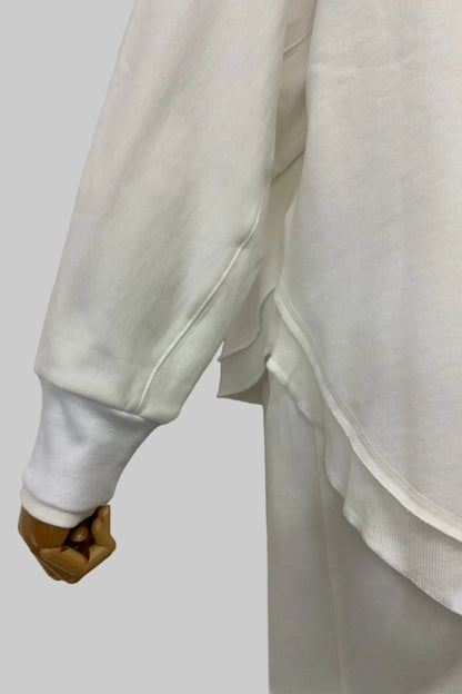 裏毛レイヤード風プルオーバー