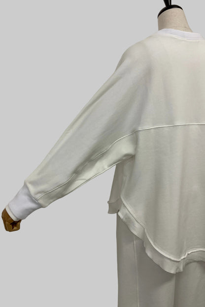 裏毛レイヤード風プルオーバー