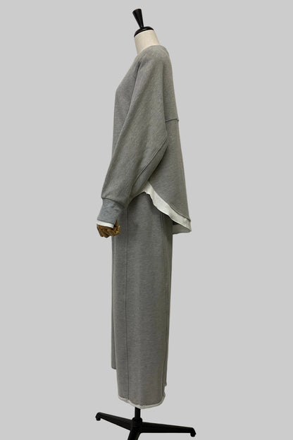 裏毛レイヤード風プルオーバー