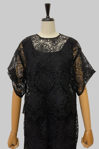 2WAYスカラップレースブラウス