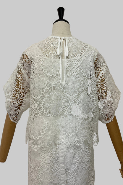 2WAYスカラップレースブラウス