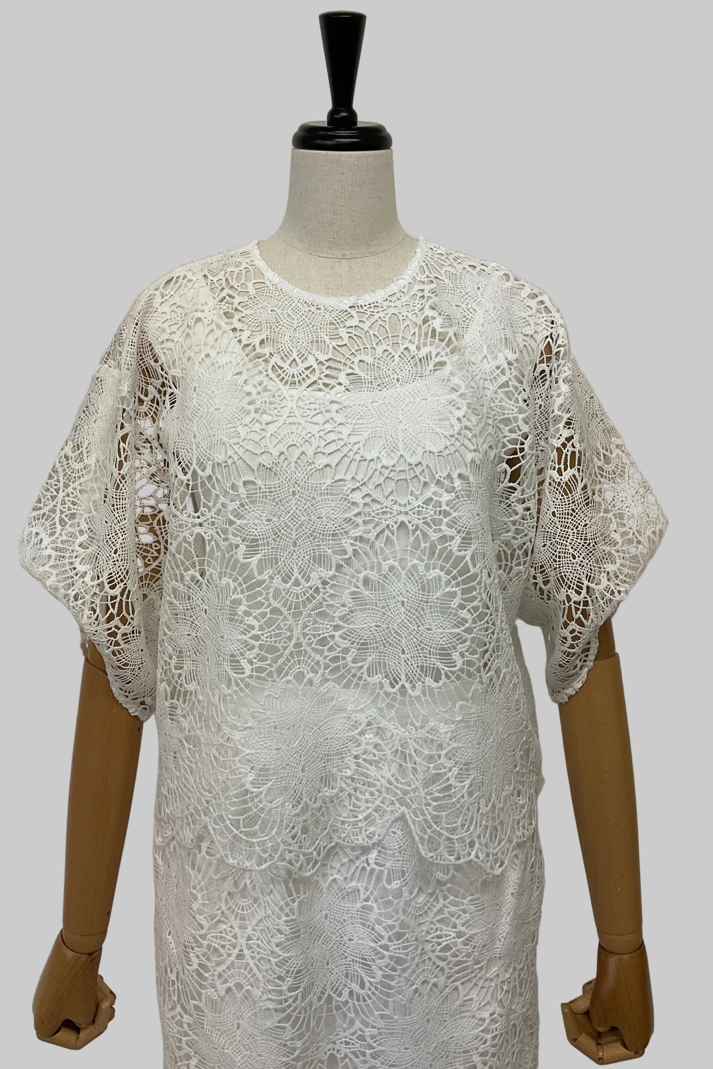 2WAYスカラップレースブラウス