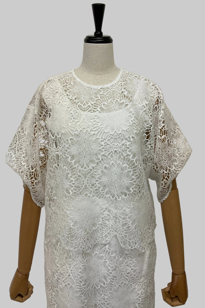 2WAYスカラップレースブラウス